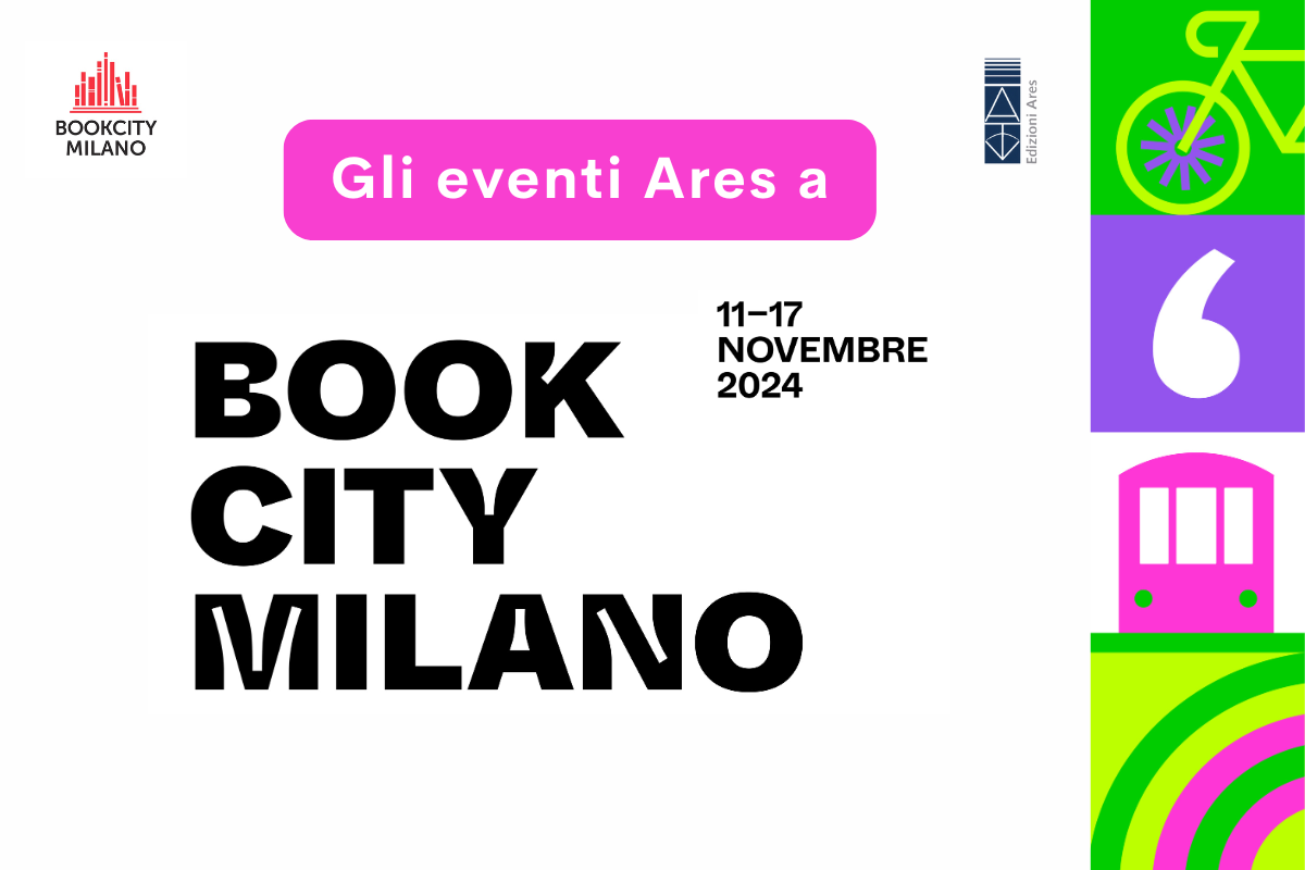 Grafica degli eventi Ares a BookCity Milano 2024